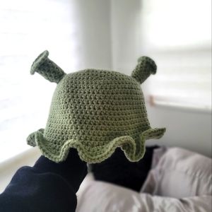 Handmade Crochet Shrek Bucket Hat